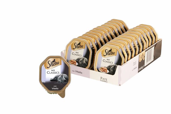 Comparer les prix de Nourriture pour Chat - Sheba - BN55P - Pâté Classique - 85 g - Sans Colorants - Facile à Ouvrir